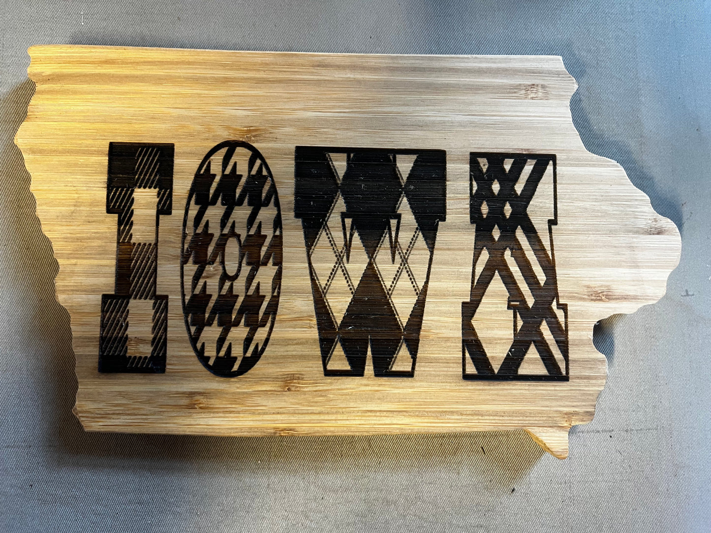 Wooden Iowa Signs