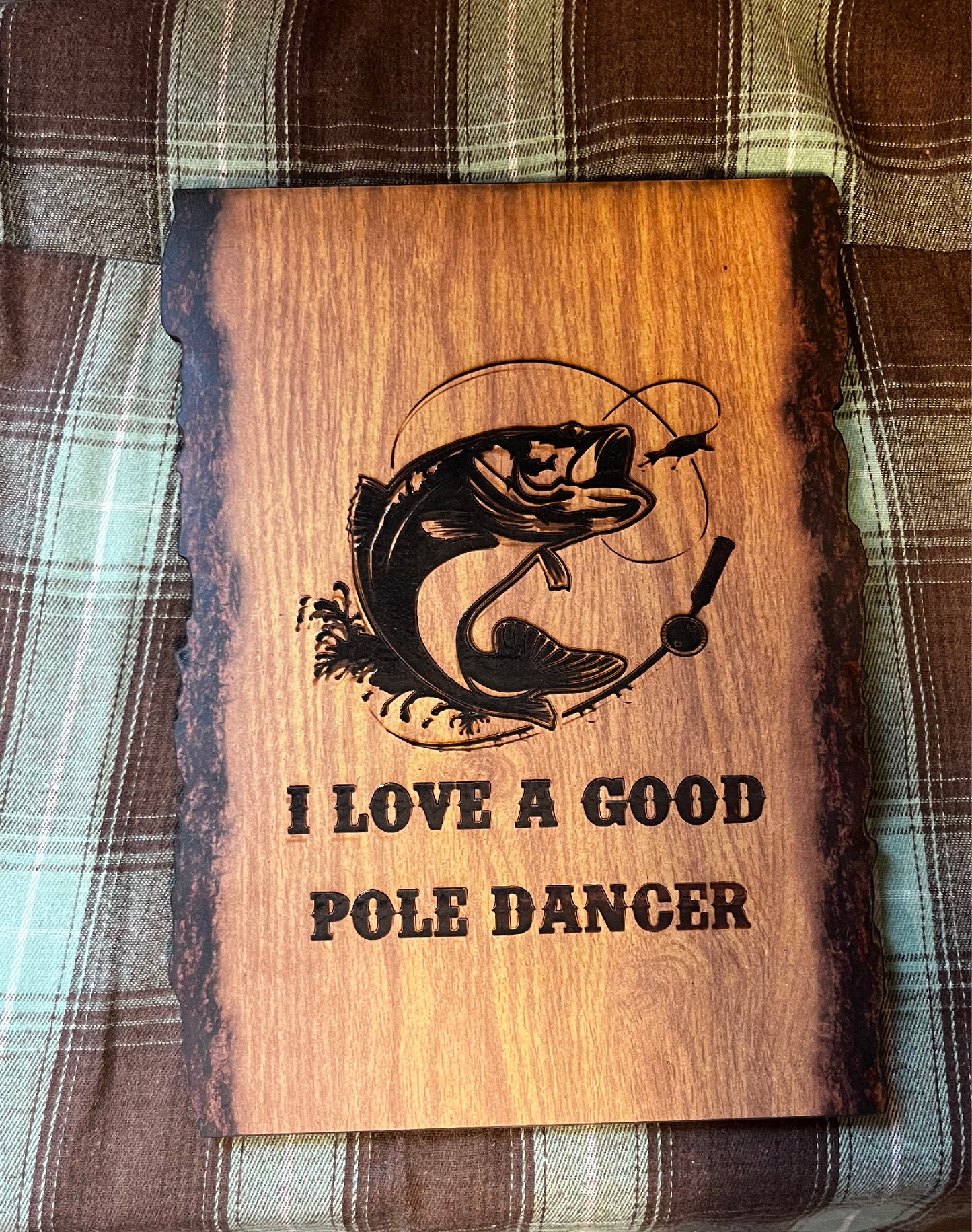 9 x 12 log Wood Hangable Engraved Art