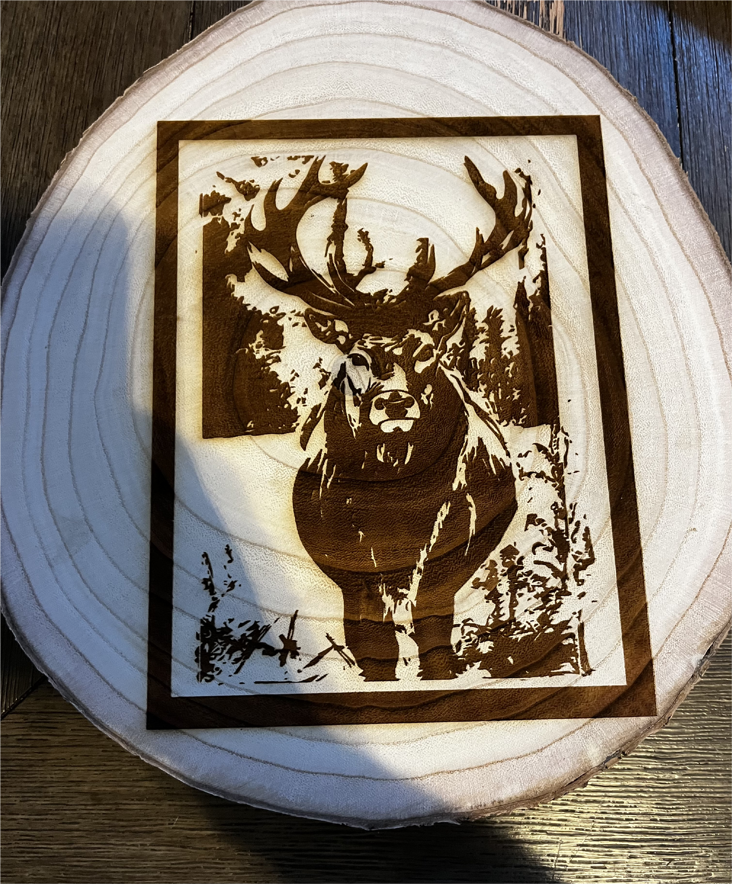 DEER WOODEN CIRCLE