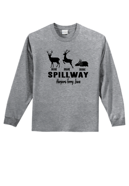 DRINK DRANK DRUNK SPILLWAY POCKET AND LONG SLEEVE T SHIRTS