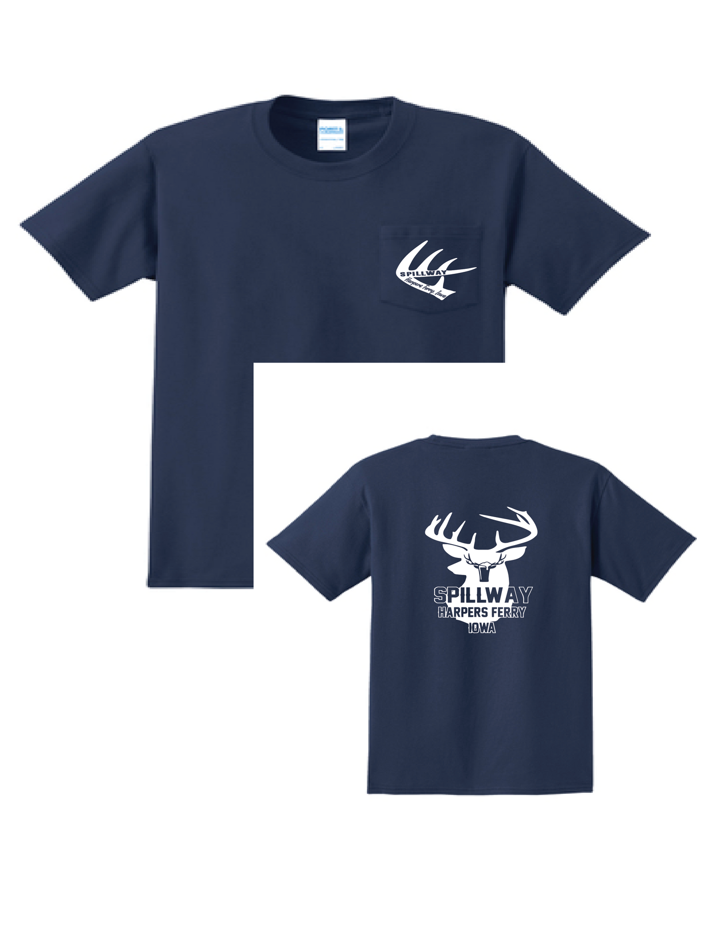 FLAG SPILLWAY POCKET T SHIRT AND LONG SLEEVE T SHIRTS